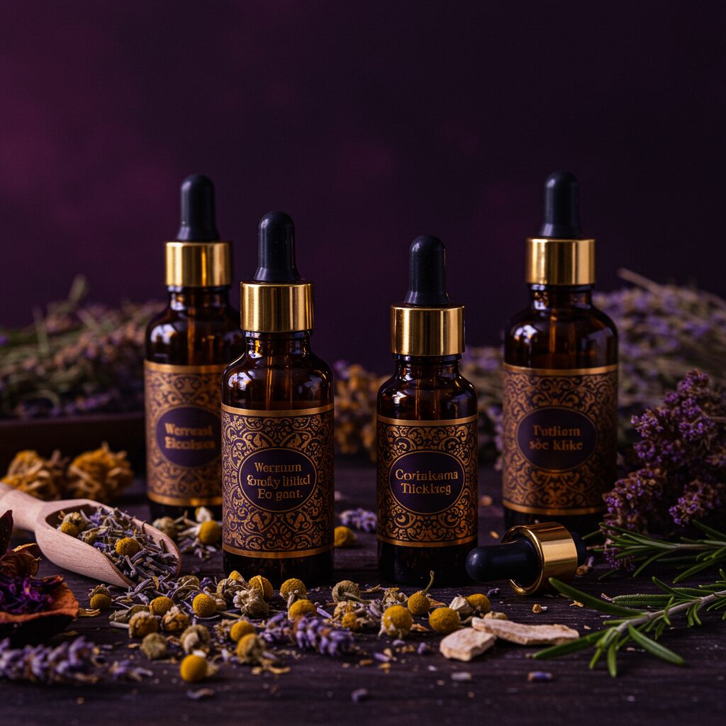 Earth-grown infusion bottles and botanicals
