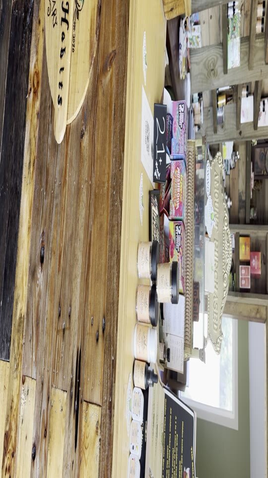 Inside Healthy Habits Apothecary with shelves and displays